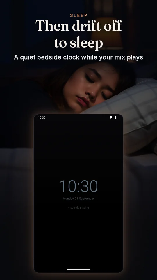 Then drift off to sleep. A quiet bedside clock while your mix plays.